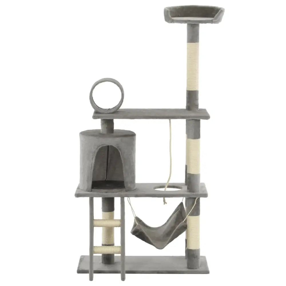 Vidaxl cat tree with sisal scratching posts 140 cm grey