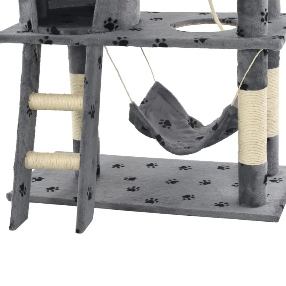 Vidaxl cat tree with sisal scratching posts 140 cm grey paw