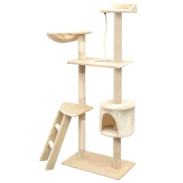 Vidaxl cat tree with sisal scratching posts 150 cm beige