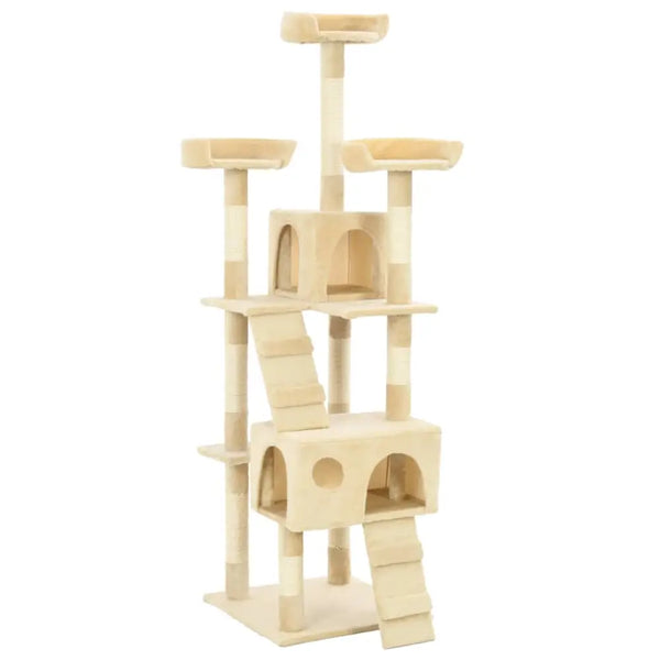 Vidaxl cat tree with sisal scratching posts 170 cm beige