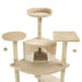 Vidaxl cat tree with sisal scratching posts 203 cm beige