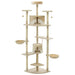 Vidaxl cat tree with sisal scratching posts 203 cm beige