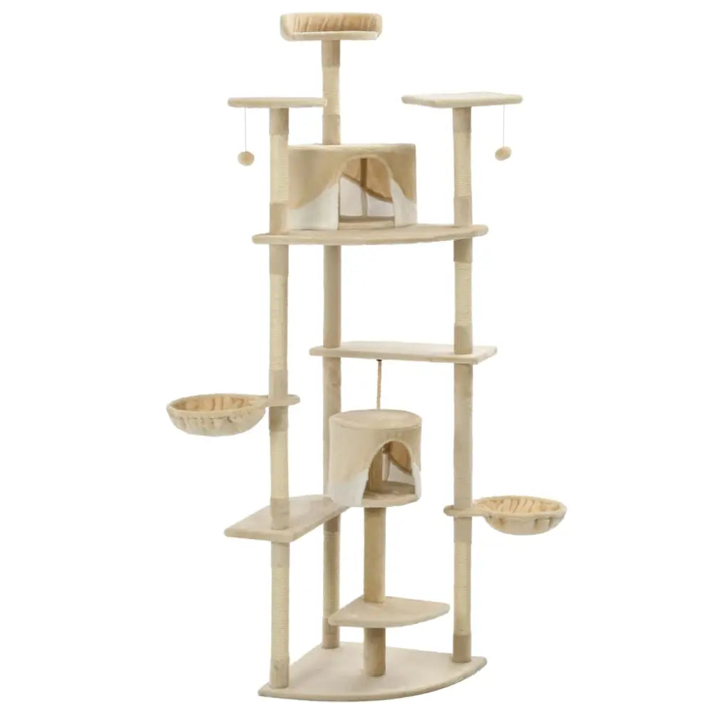 Vidaxl cat tree with sisal scratching posts 203 cm beige