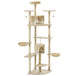 Vidaxl cat tree with sisal scratching posts 203 cm beige