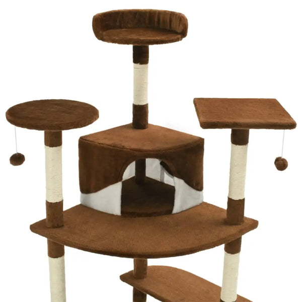 Vidaxl cat tree with sisal scratching posts 203 cm brown