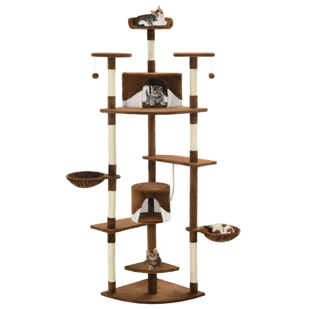 Vidaxl cat tree with sisal scratching posts 203 cm brown