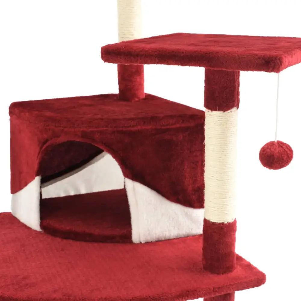 Vidaxl cat tree with sisal scratching posts 203 cm red