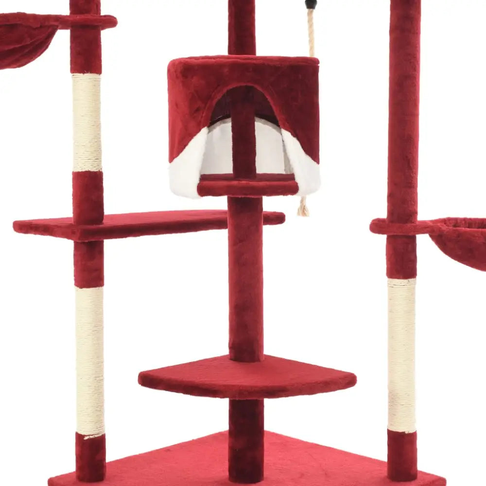 Vidaxl cat tree with sisal scratching posts 203 cm red