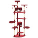 Vidaxl cat tree with sisal scratching posts 203 cm red