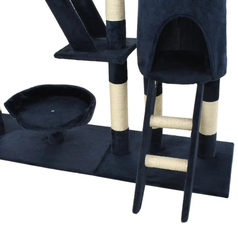 Vidaxl cat tree with sisal scratching posts 230-250 cm blue