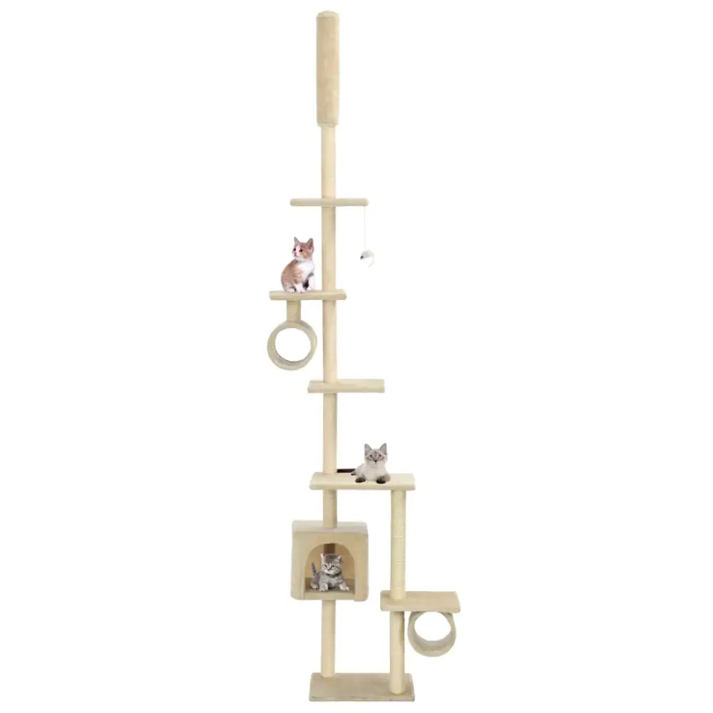 Vidaxl cat tree with sisal scratching posts 260 cm beige