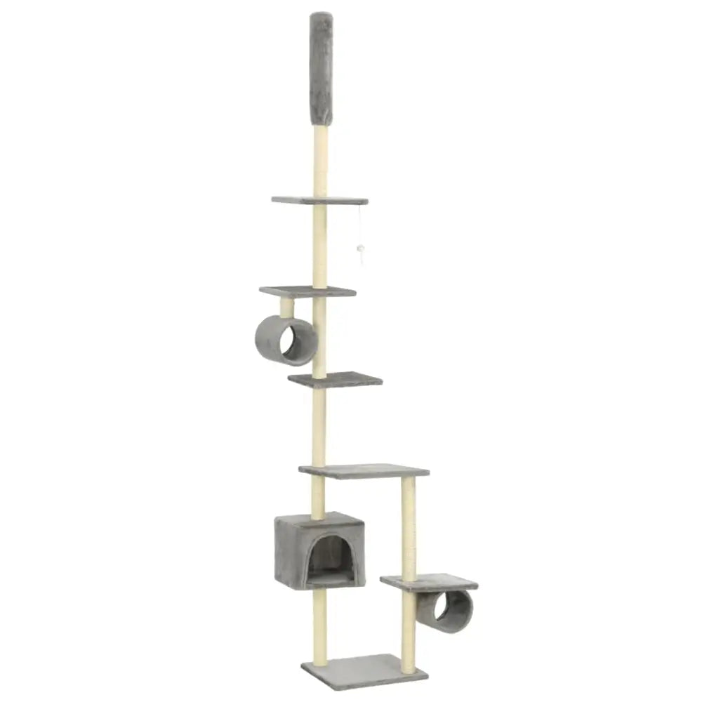 Vidaxl cat tree with sisal scratching posts 260 cm grey