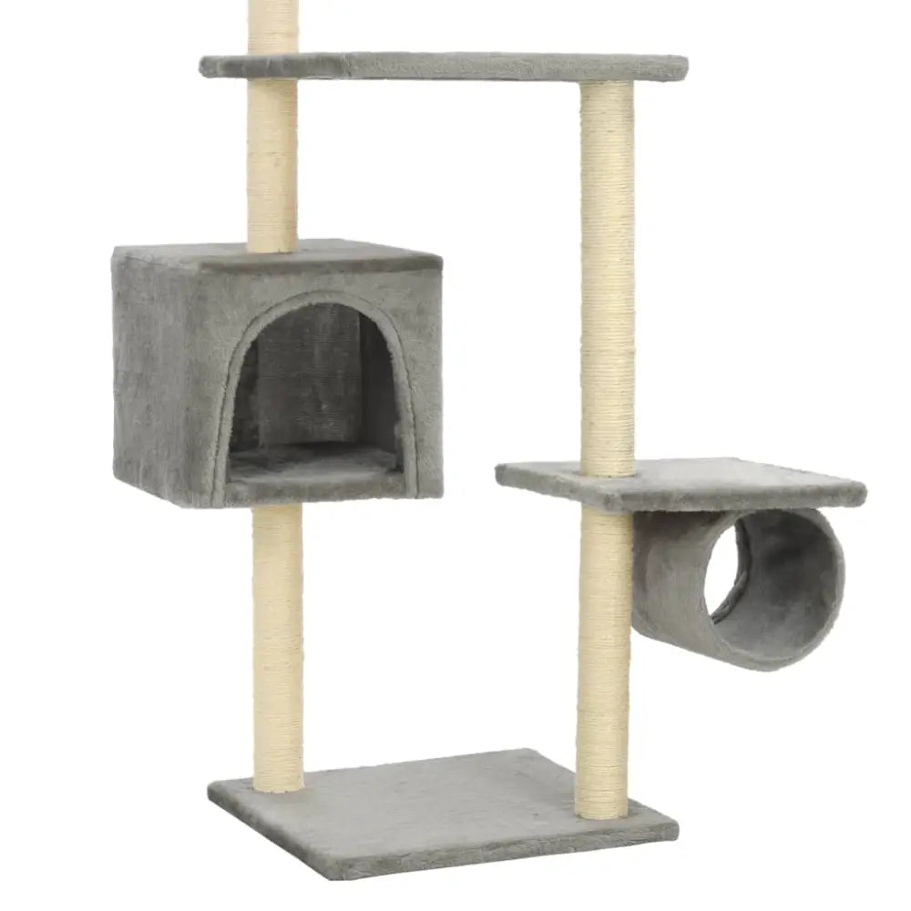 Vidaxl cat tree with sisal scratching posts 260 cm grey