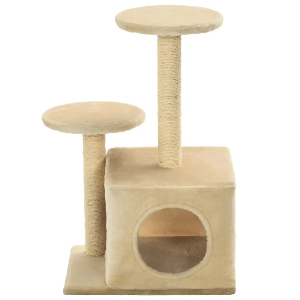 Vidaxl cat tree with sisal scratching posts 60 cm beige