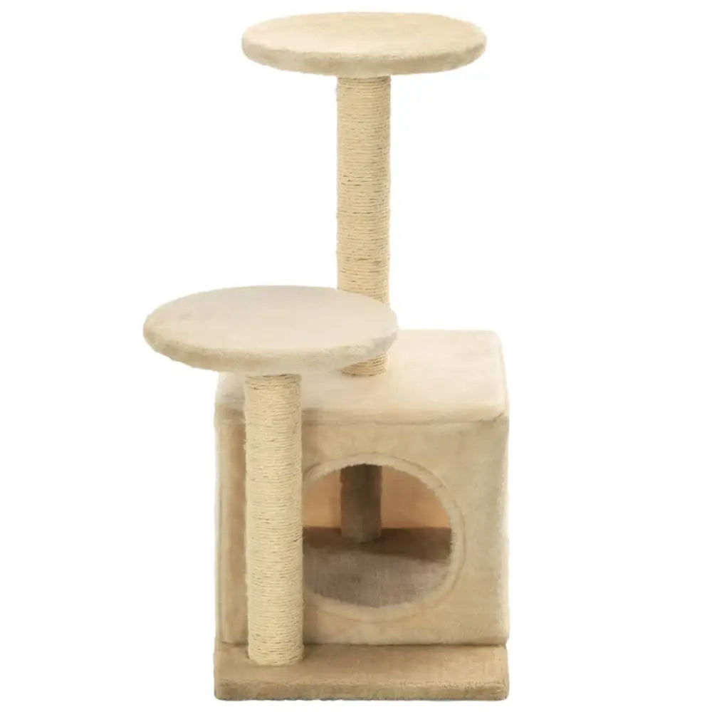 Vidaxl cat tree with sisal scratching posts 60 cm beige