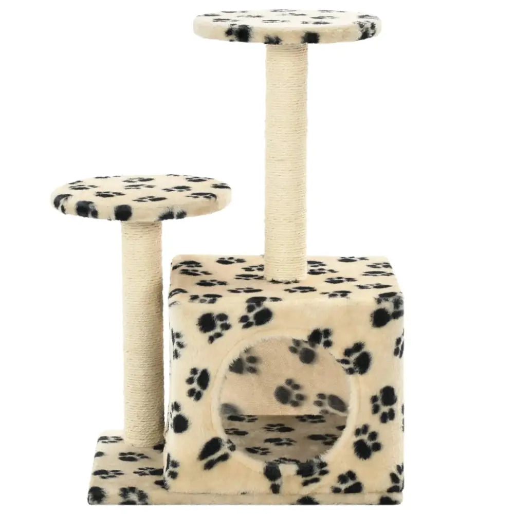 Vidaxl cat tree with sisal scratching posts 60 cm beige paw