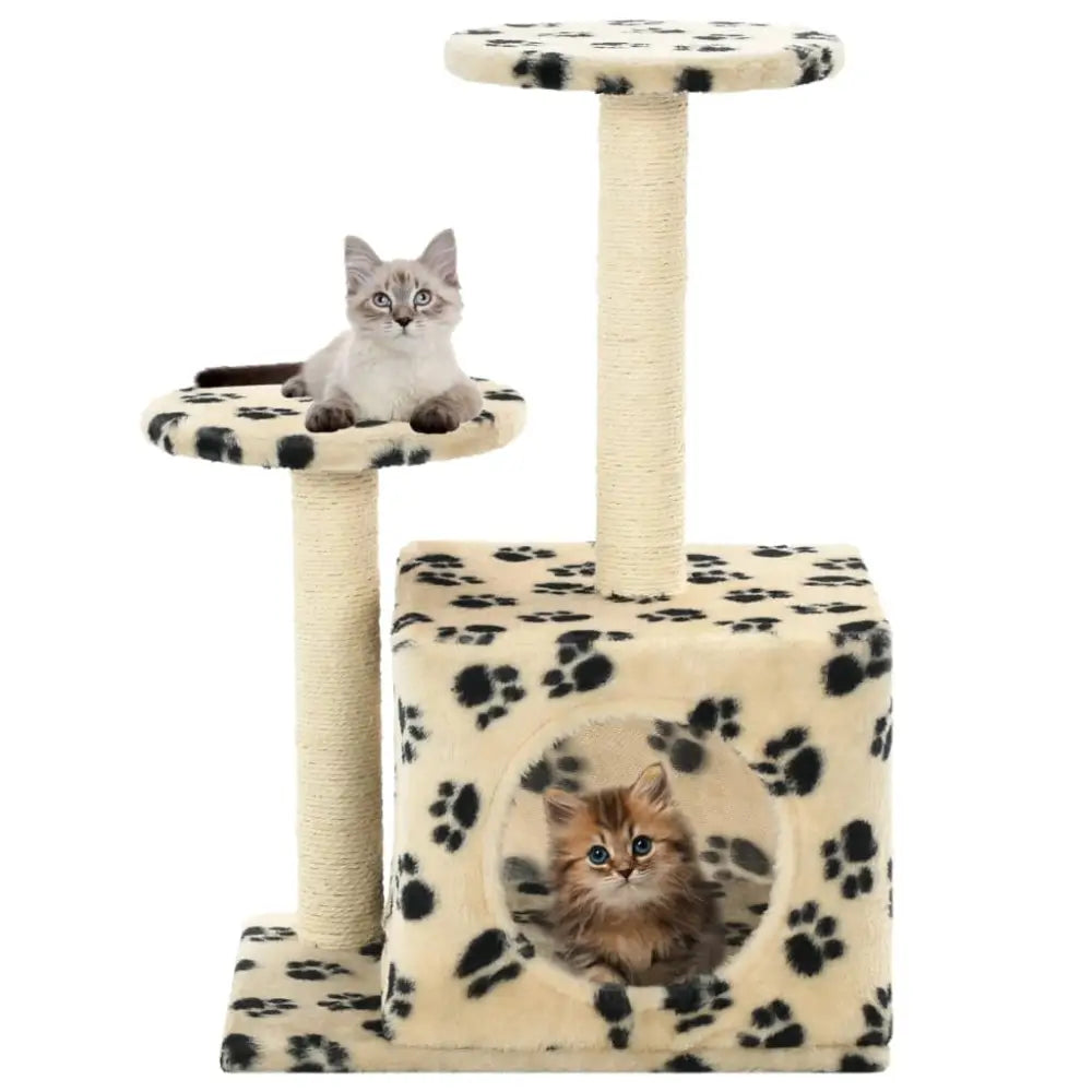 Vidaxl cat tree with sisal scratching posts 60 cm beige paw