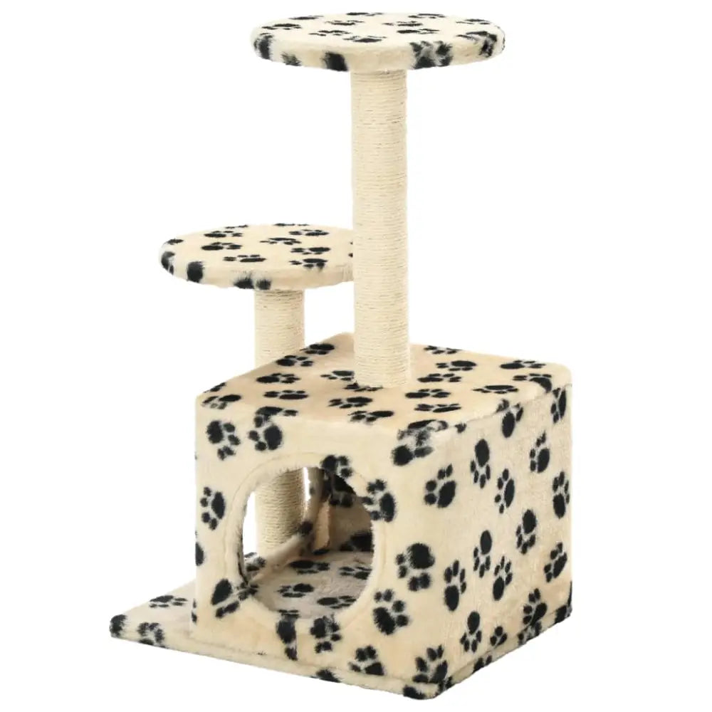 Vidaxl cat tree with sisal scratching posts 60 cm beige paw