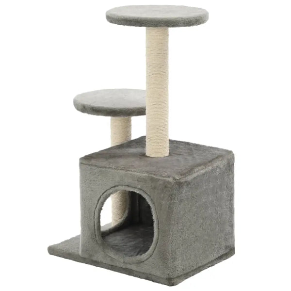 Vidaxl cat tree with sisal scratching posts 60 cm grey