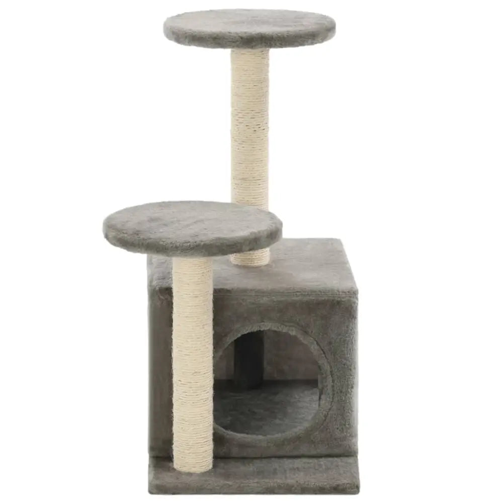 Vidaxl cat tree with sisal scratching posts 60 cm grey