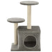 Vidaxl cat tree with sisal scratching posts 60 cm grey