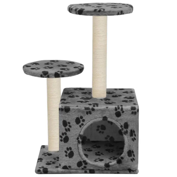 Vidaxl cat tree with sisal scratching posts 60 cm grey paw