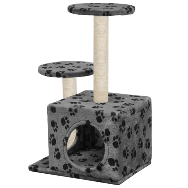 Vidaxl cat tree with sisal scratching posts 60 cm grey paw