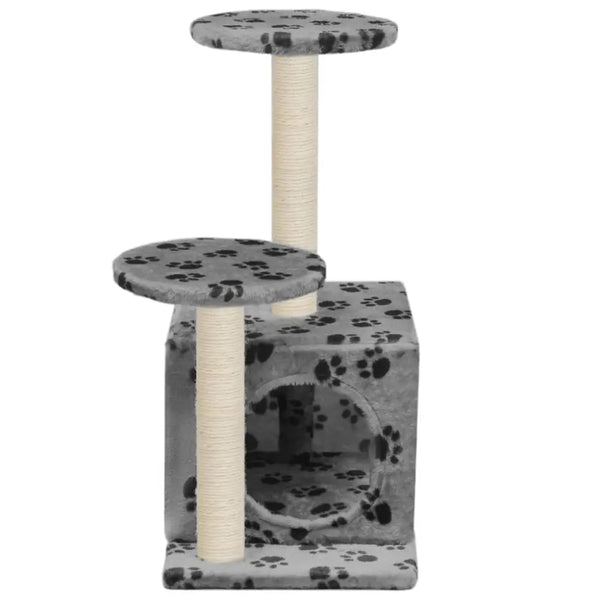 Vidaxl cat tree with sisal scratching posts 60 cm grey paw