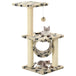 Vidaxl cat tree with sisal scratching posts 65 cm beige paw