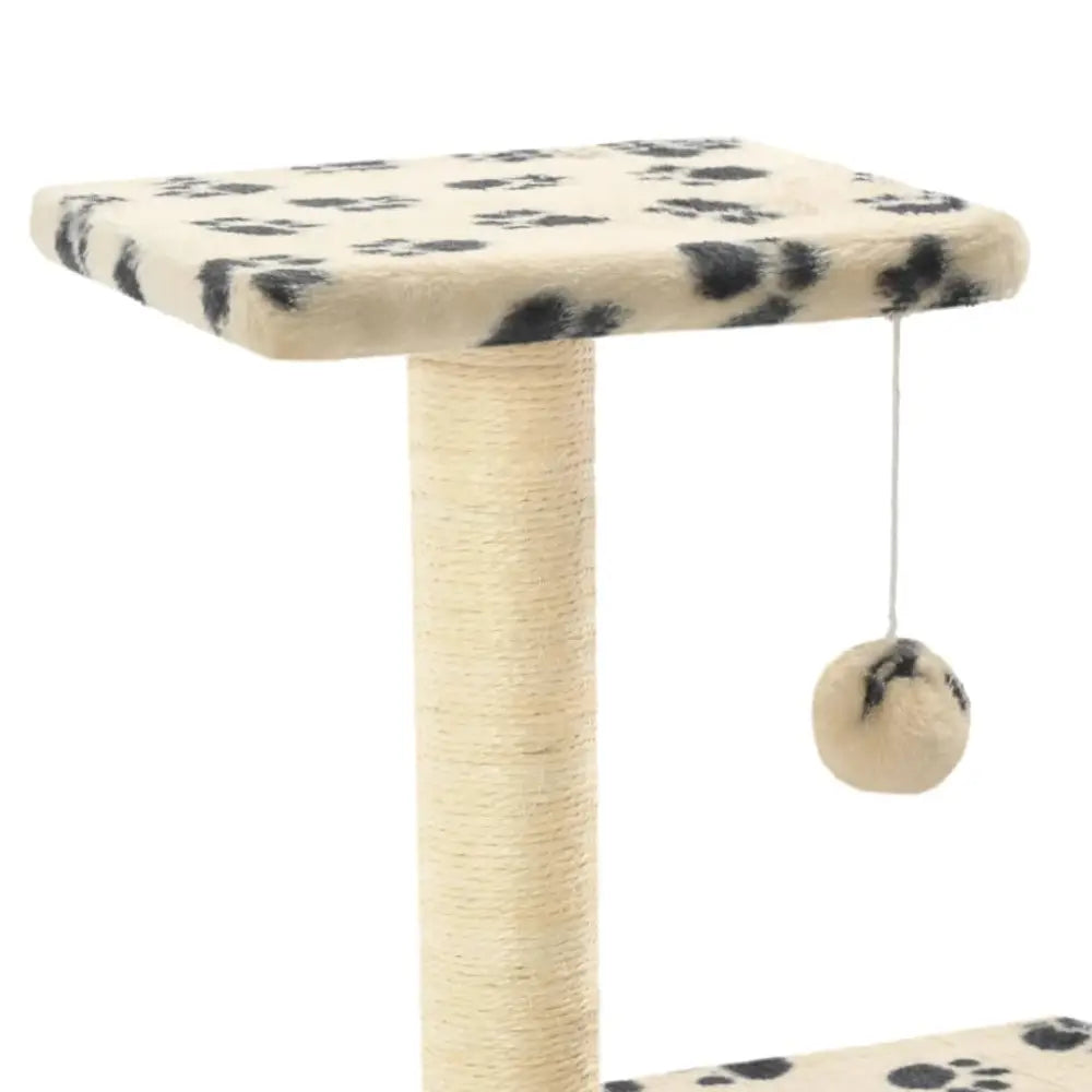 Vidaxl cat tree with sisal scratching posts 65 cm beige paw