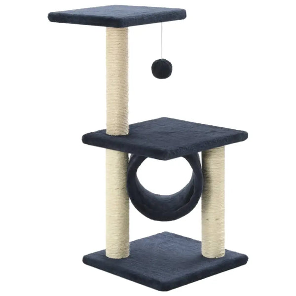 Vidaxl cat tree with sisal scratching posts 65 cm dark blue