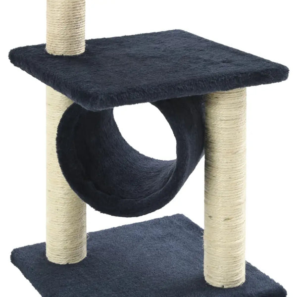 Vidaxl cat tree with sisal scratching posts 65 cm dark blue