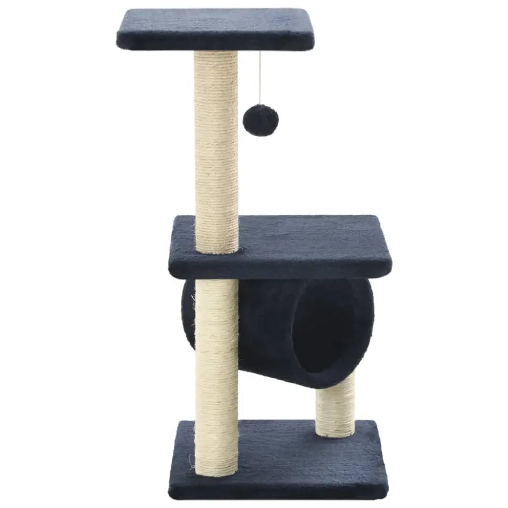 Vidaxl cat tree with sisal scratching posts 65 cm dark blue