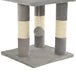 Vidaxl cat tree with sisal scratching posts 65 cm grey