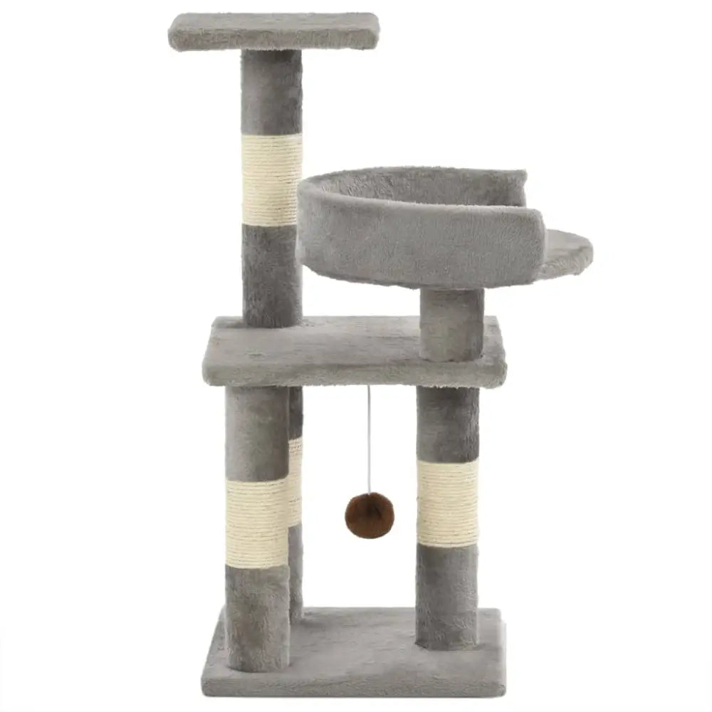 Vidaxl cat tree with sisal scratching posts 65 cm grey