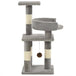 Vidaxl cat tree with sisal scratching posts 65 cm grey