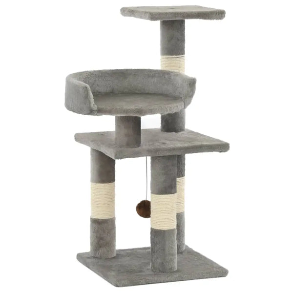 Vidaxl cat tree with sisal scratching posts 65 cm grey