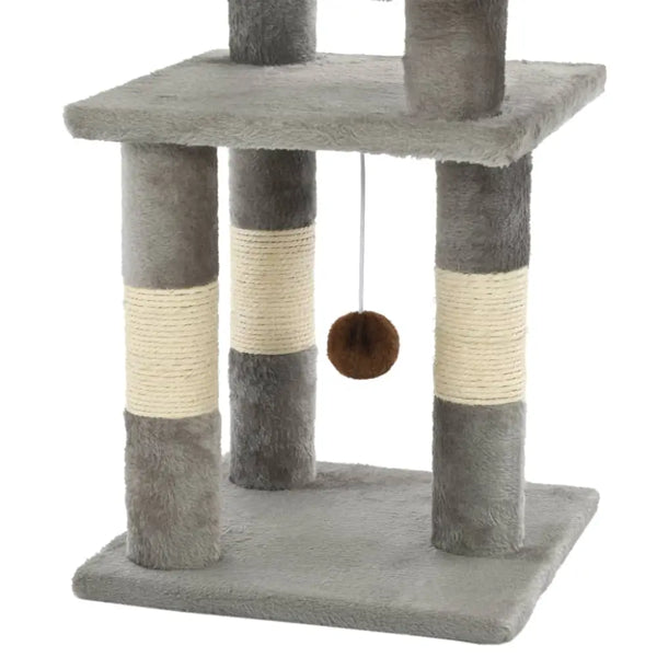 Vidaxl cat tree with sisal scratching posts 65 cm grey