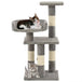 Vidaxl cat tree with sisal scratching posts 65 cm grey