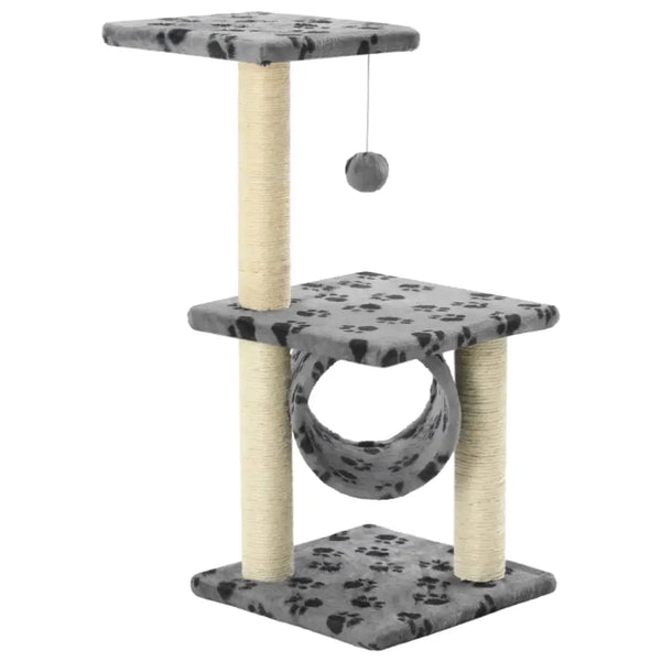 Vidaxl cat tree with sisal scratching posts 65 cm grey paw