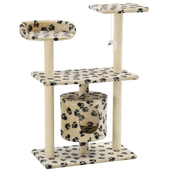 Vidaxl cat tree with sisal scratching posts 95 cm beige paw