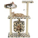 Vidaxl cat tree with sisal scratching posts 95 cm beige paw