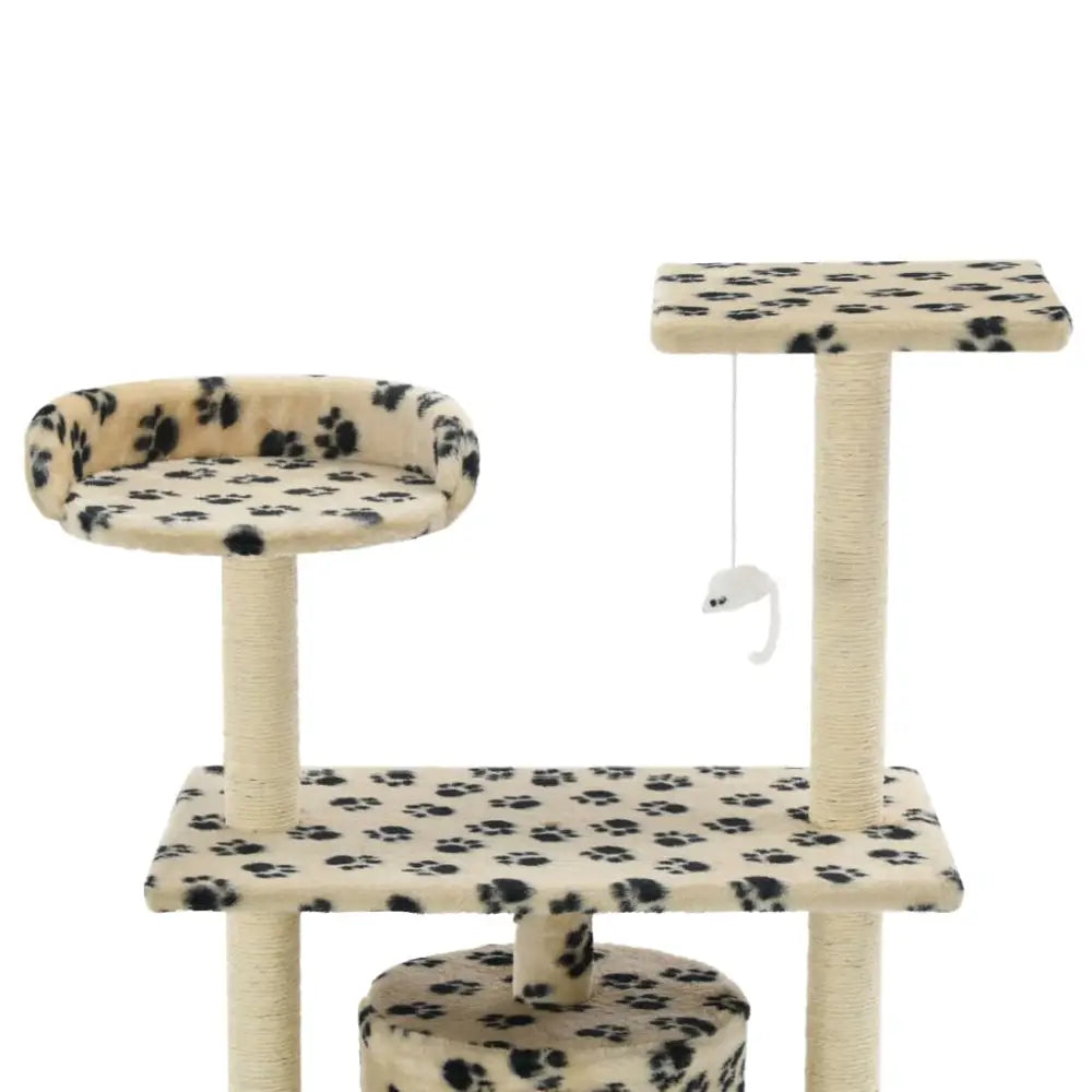 Vidaxl cat tree with sisal scratching posts 95 cm beige paw