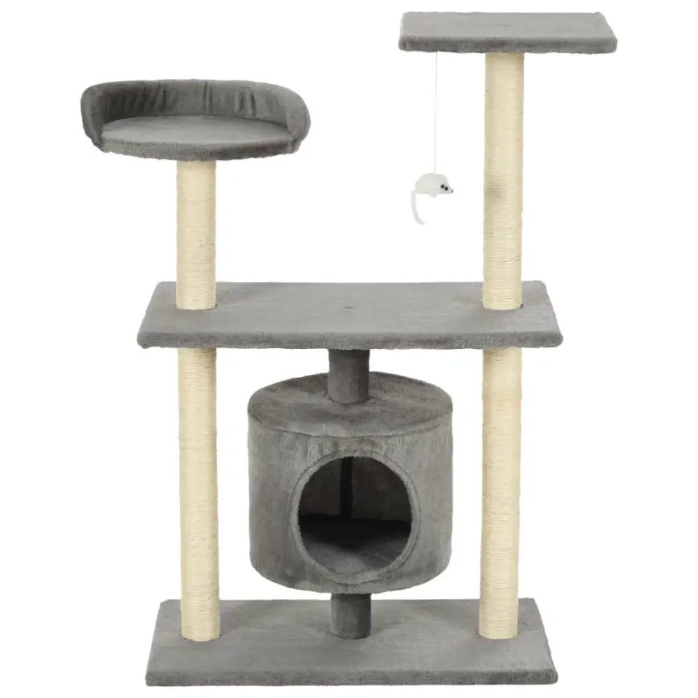 Vidaxl cat tree with sisal scratching posts 95 cm grey