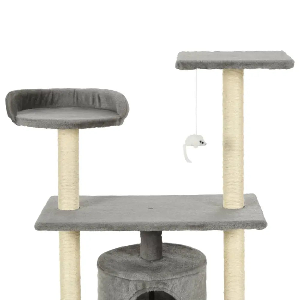 Vidaxl cat tree with sisal scratching posts 95 cm grey