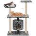 Vidaxl cat tree with sisal scratching posts 95 cm grey paw