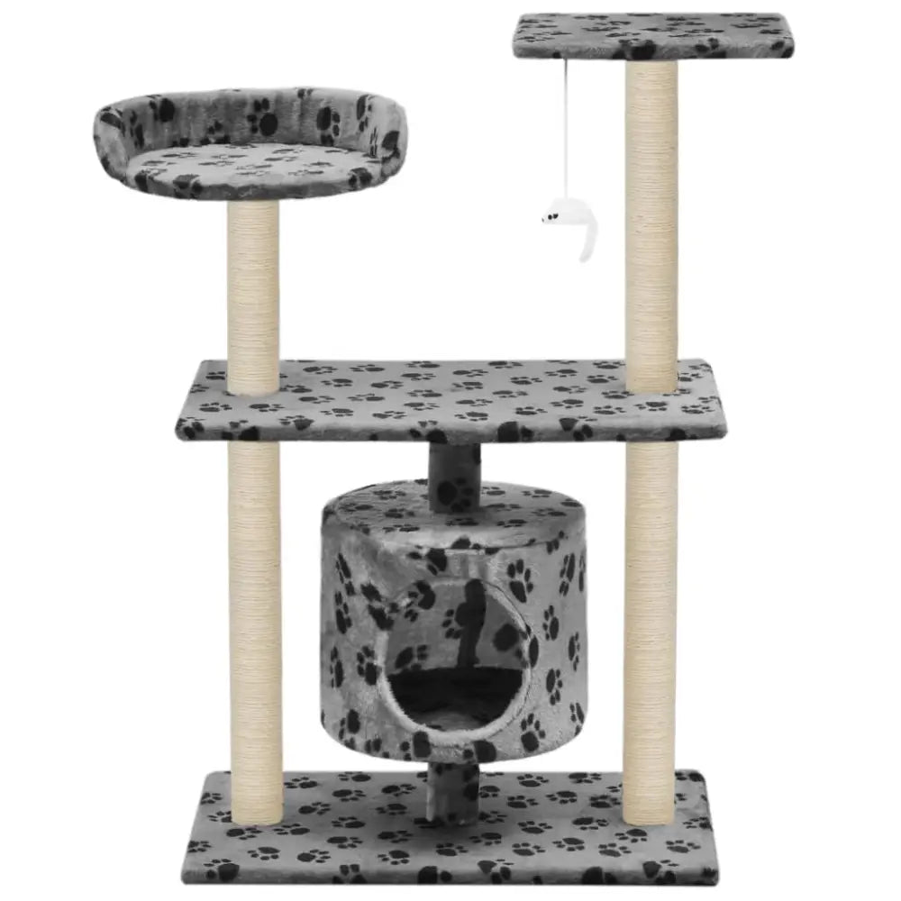 Vidaxl cat tree with sisal scratching posts 95 cm grey paw