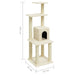 Vidaxl cat tree with sisal scratching posts cream 105 cm