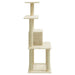 Vidaxl cat tree with sisal scratching posts cream 105 cm