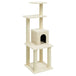 Vidaxl cat tree with sisal scratching posts cream 105 cm